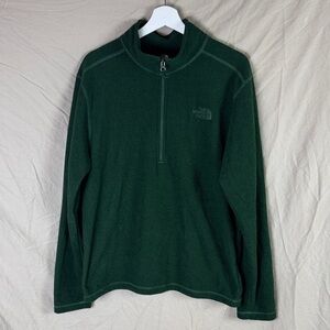 The north face textured cap rock quarter zip long sleeve fleece pullover men’s L